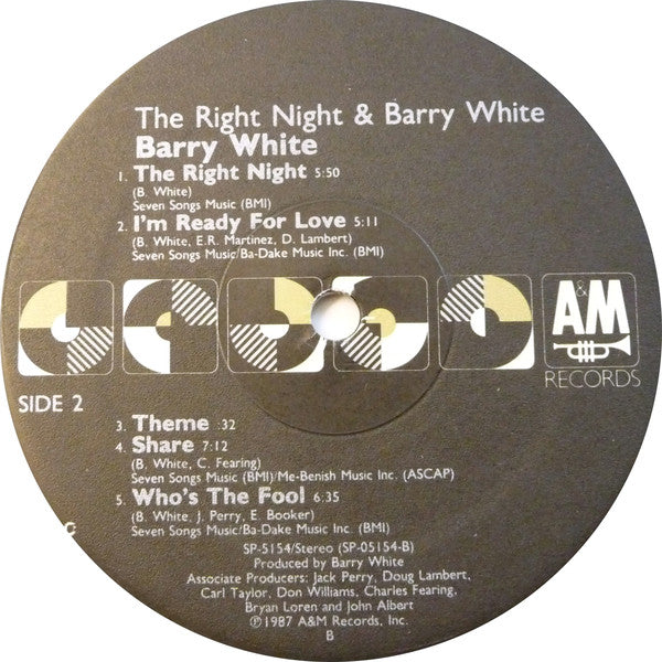Barry White - The Right Night & Barry White - LP