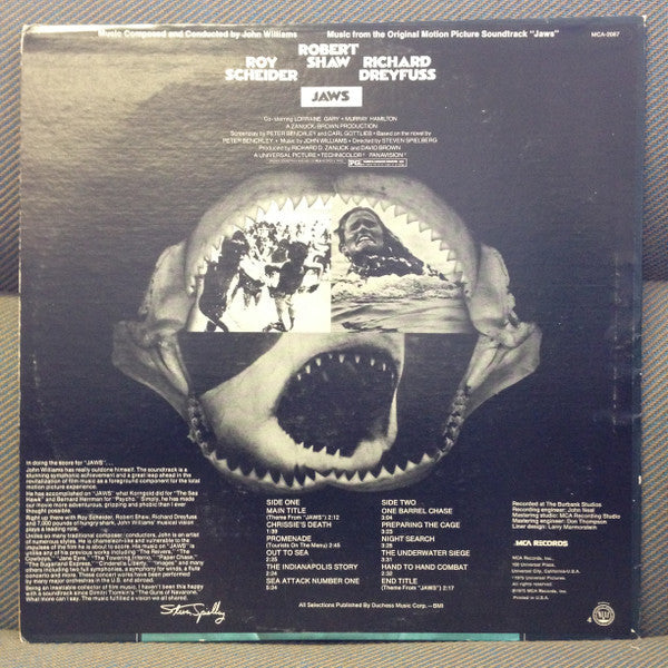 John Williams  - Jaws (Music From The Original Motion Picture Soundtrack) - LP