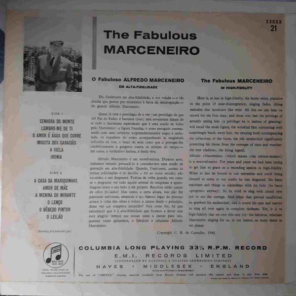 Alfredo Marceneiro - The Fabulous Marceneiro - LP