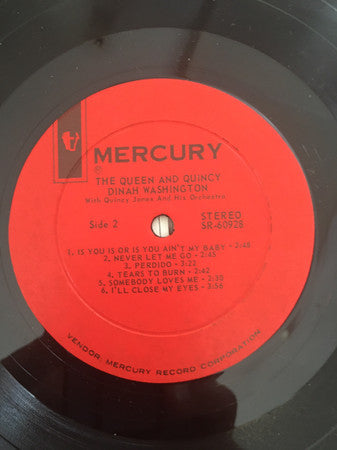 Dinah Washington / Quincy Jones And His Orchestra - Queen & Quincy - LP