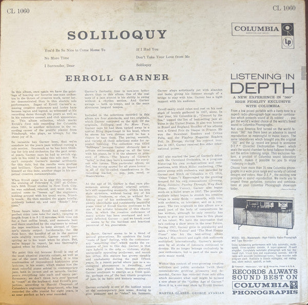 Erroll Garner - Soliloquy - LP