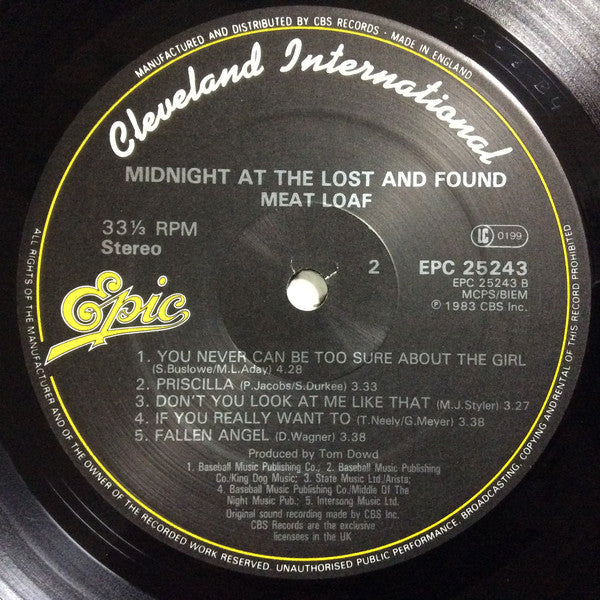 Meat Loaf - Midnight At The Lost And Found - LP