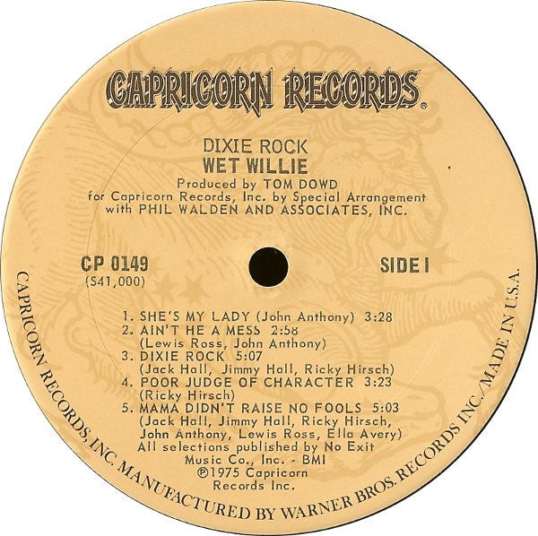Wet Willie - Dixie Rock - LP