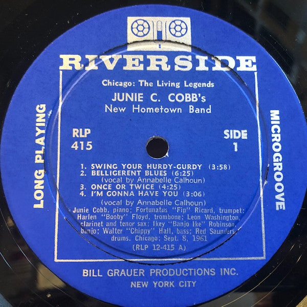Junie C. Cobb And His New Hometown Band - Chicago- The Living Legends - LP