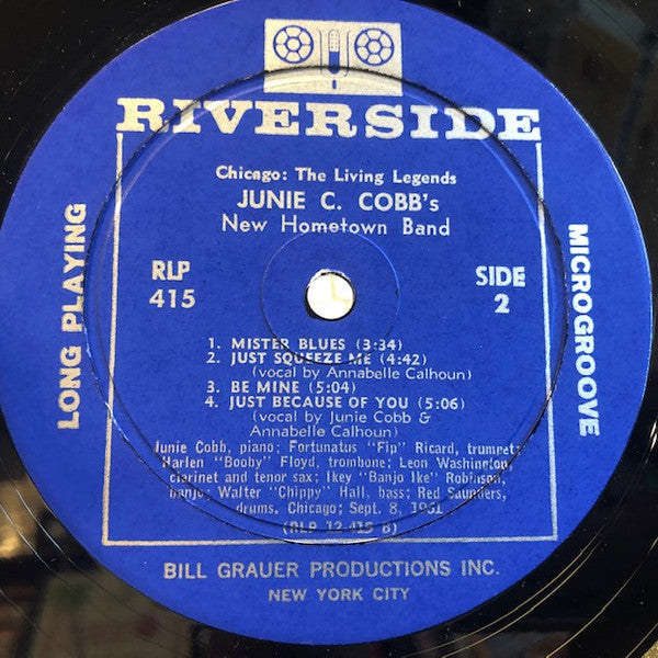 Junie C. Cobb And His New Hometown Band - Chicago- The Living Legends - LP