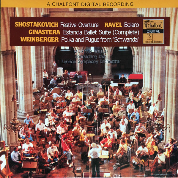 Shostakovich* / Ravel* / Ginastera* / Weinberger* - Morton Gould, London Symphony Orchestra - Festive Overture / Bolero / Estancia Ballet Suite (Complete) / Polka And Fugue From "Schwanda" - LP