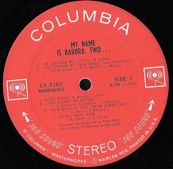 Barbra Streisand - My Name Is Barbra, Two... - LP