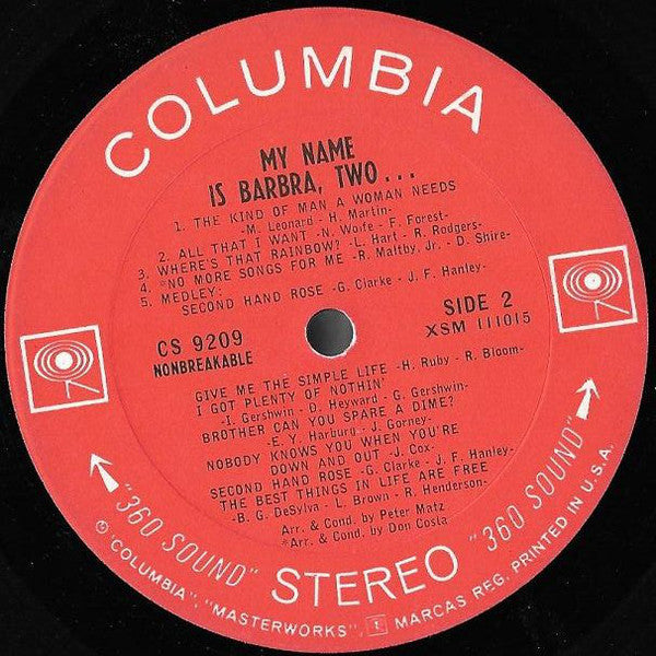 Barbra Streisand - My Name Is Barbra, Two... - LP