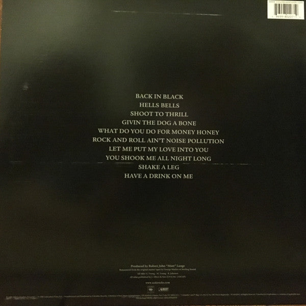 AC/DC - Back In Black - LP