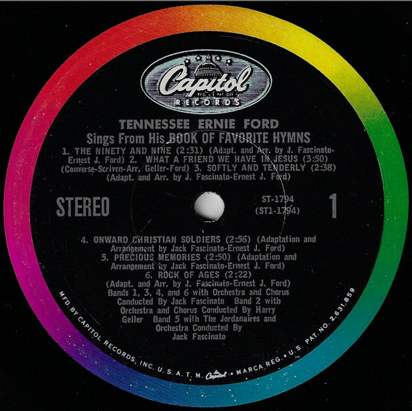 Tennessee Ernie Ford - Tennessee Ernie Ford Sings From His Book Of Favorite Hymns - LP