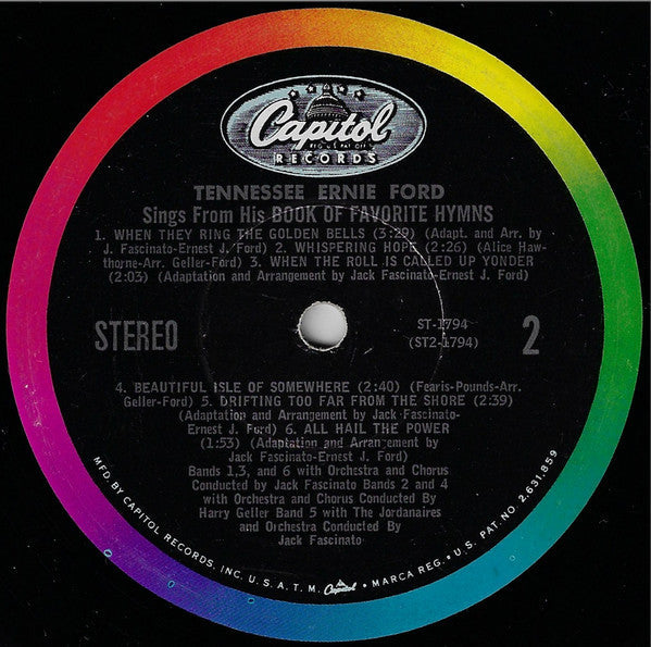 Tennessee Ernie Ford - Tennessee Ernie Ford Sings From His Book Of Favorite Hymns - LP