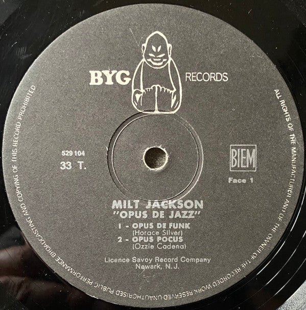 Milt Jackson - Opus De Jazz - LP