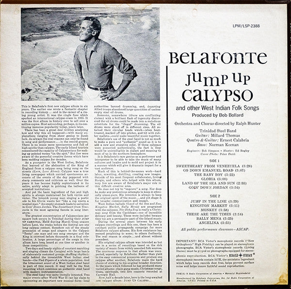 Harry Belafonte - Jump Up Calypso - LP