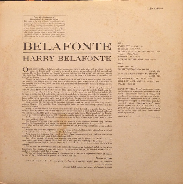 Harry Belafonte - Belafonte - LP
