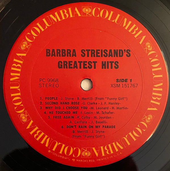 Barbra Streisand - Barbra Streisand's Greatest Hits - LP
