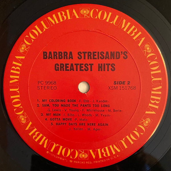 Barbra Streisand - Barbra Streisand's Greatest Hits - LP