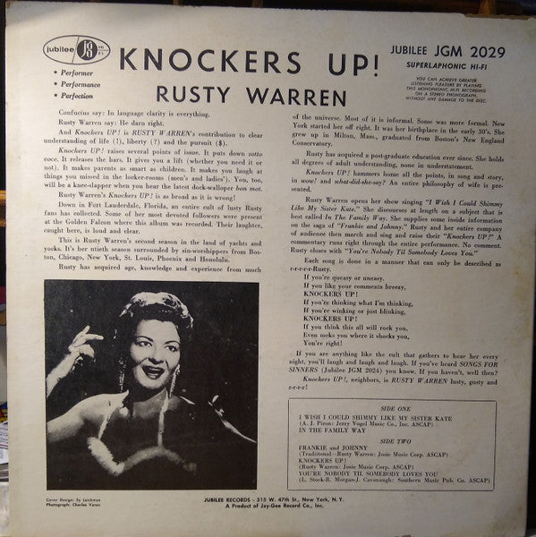 Rusty Warren - Knockers Up! - LP