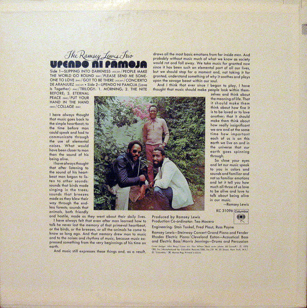 The Ramsey Lewis Trio - Upendo Ni Pamoja - LP