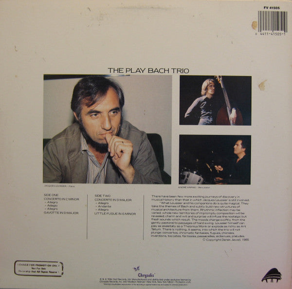 Jacques Loussier - Bach To The Future - LP