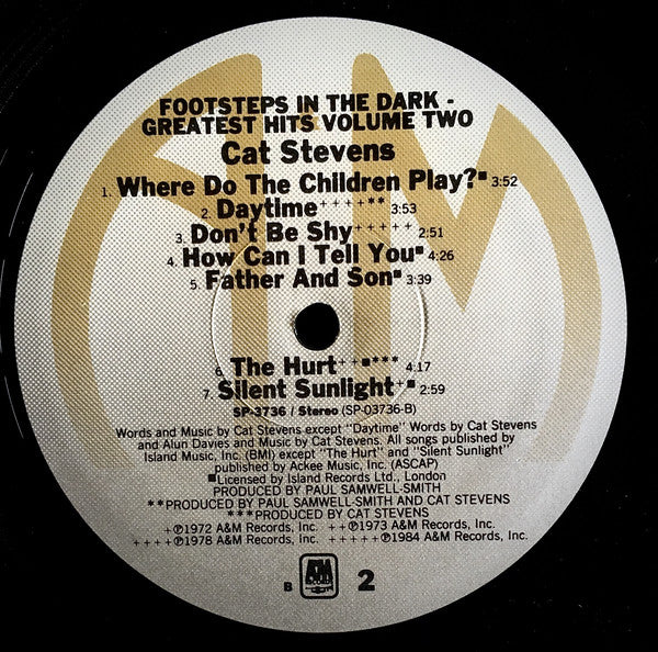 Cat Stevens - Footsteps In The Dark - Greatest Hits Volume Two - LP