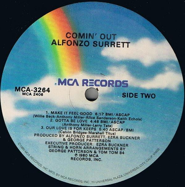 Alfonzo Surrett* - Comin' Out - LP
