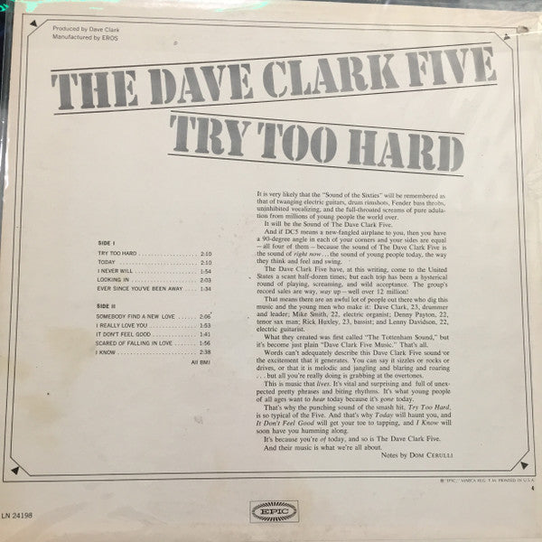 The Dave Clark Five - Try Too Hard
