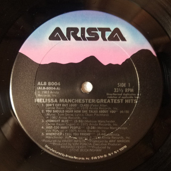 Melissa Manchester - Greatest Hits - LP
