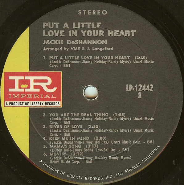 Jackie DeShannon - Put A Little Love In Your Heart - LP