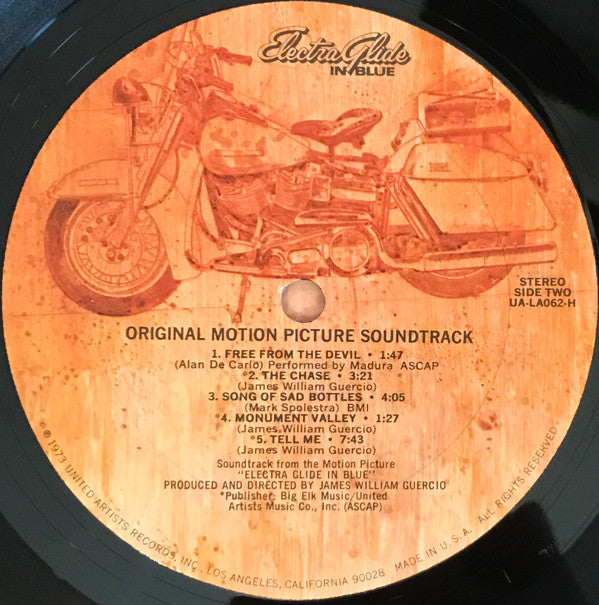 James William Guercio - Electra Glide In Blue (Original Motion Picture Soundtrack) - LP