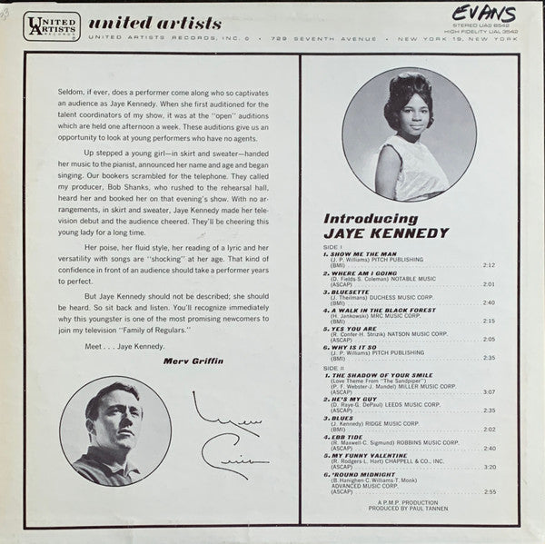 Jaye Kennedy - Introducing Jaye Kennedy - LP