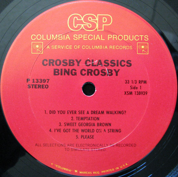 Bing Crosby - Crosby Classics - LP