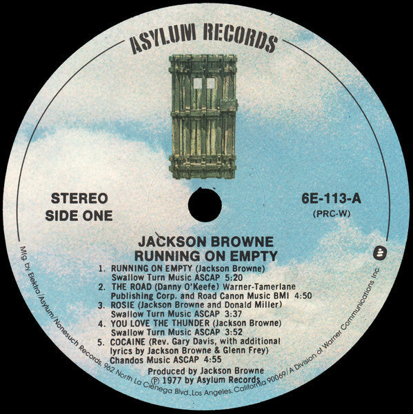 Jackson Browne - Running On Empty - LP