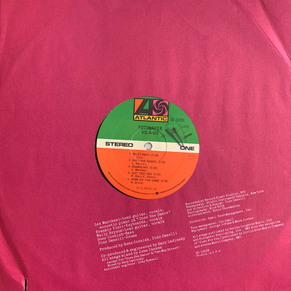 Fotomaker - Vis-à-Vis - LP