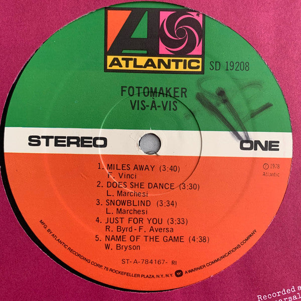 Fotomaker - Vis-à-Vis - LP