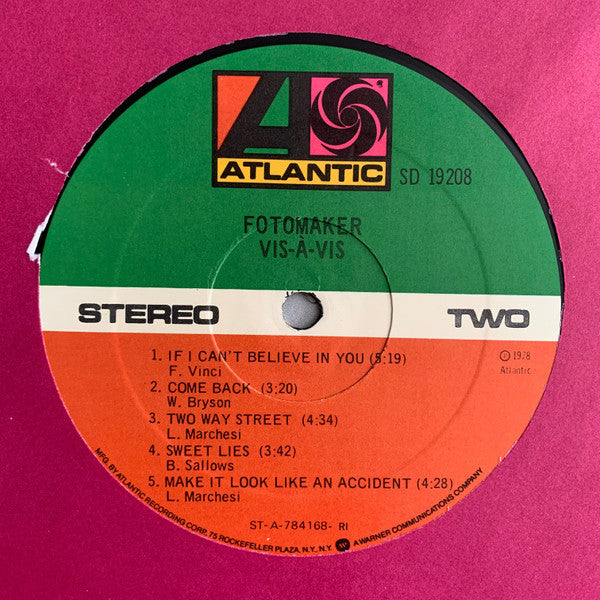Fotomaker - Vis-à-Vis - LP