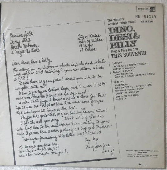 Dino, Desi & Billy - Souvenir - LP