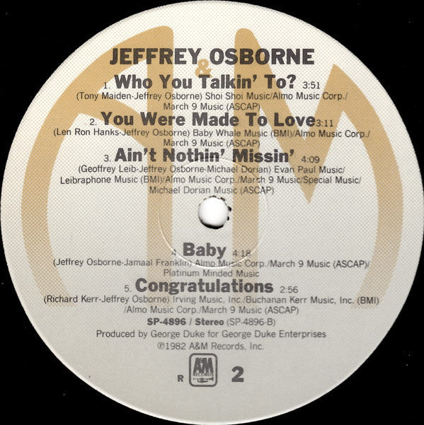 Jeffrey Osborne - Jeffrey Osborne - LP