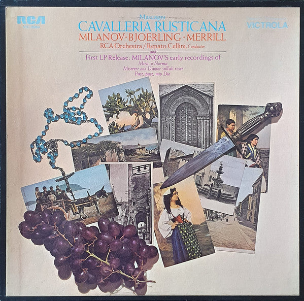 Mascagni*, Milanov*, Bjoerling*, Merrill*, RCA Orchestra*, Renato Cellini - Cavalleria Rusticana And First LP Release : Milanov's Early Recordings - LP