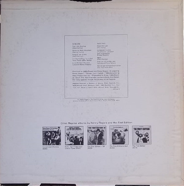 Kenny Rogers & The First Edition - Tell It All, Brother - LP