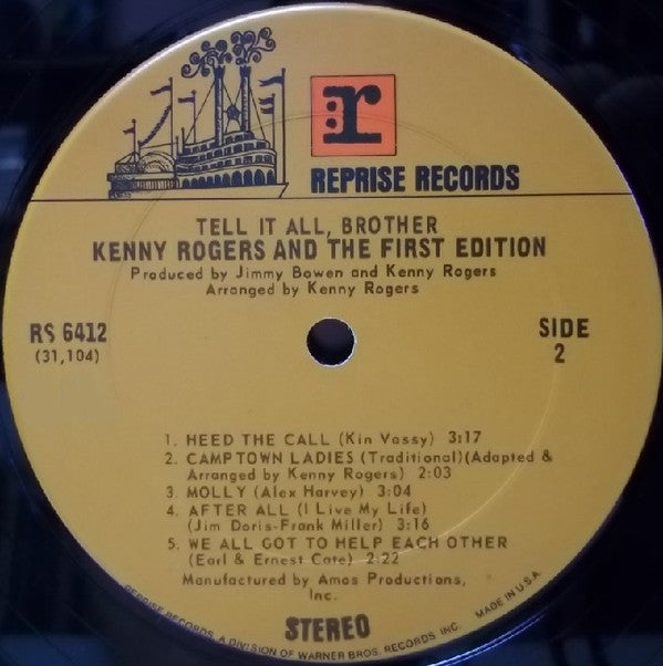 Kenny Rogers & The First Edition - Tell It All, Brother - LP