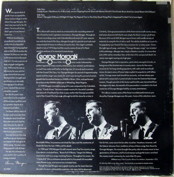 George Morgan  - Remembering The Greatest Hits Of - LP
