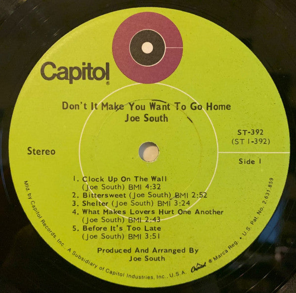 Joe South - Don't It Make You Want To Go Home - LP