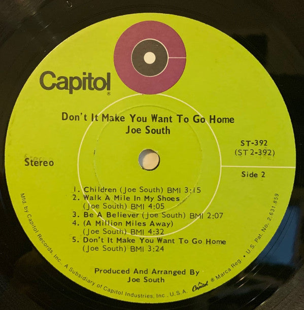 Joe South - Don't It Make You Want To Go Home - LP