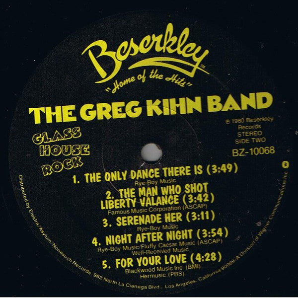 Greg Kihn Band - Glass House Rock - LP