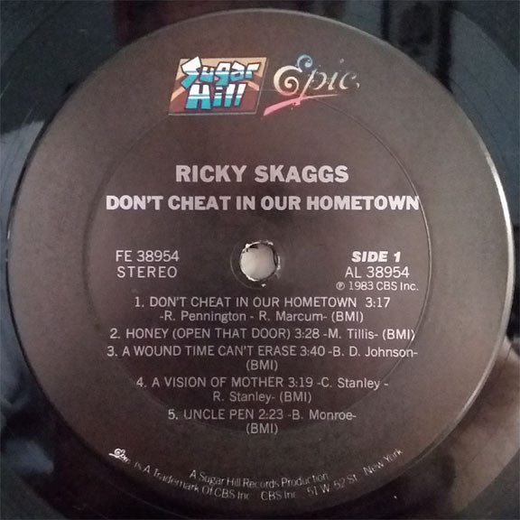 Ricky Skaggs - Don't Cheat In Our Hometown - LP