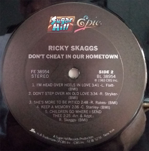 Ricky Skaggs - Don't Cheat In Our Hometown - LP
