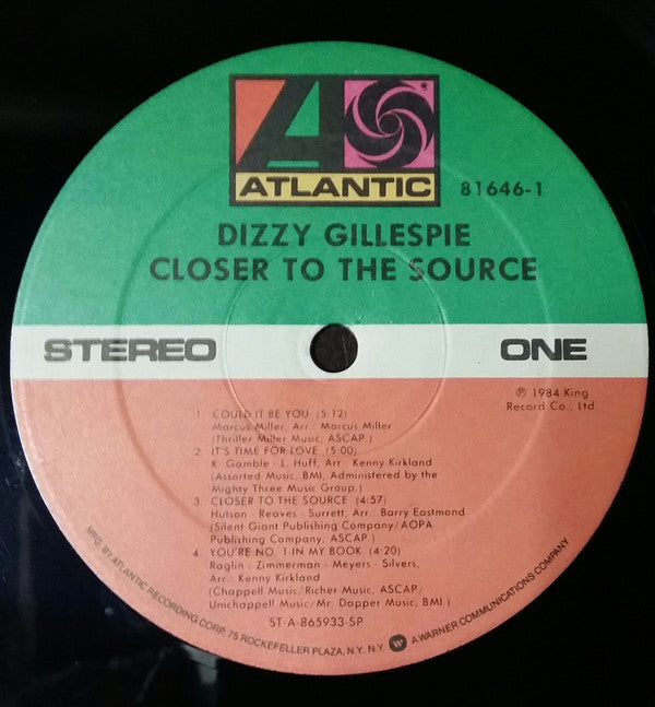 Dizzy Gillespie - Closer To The Source - LP