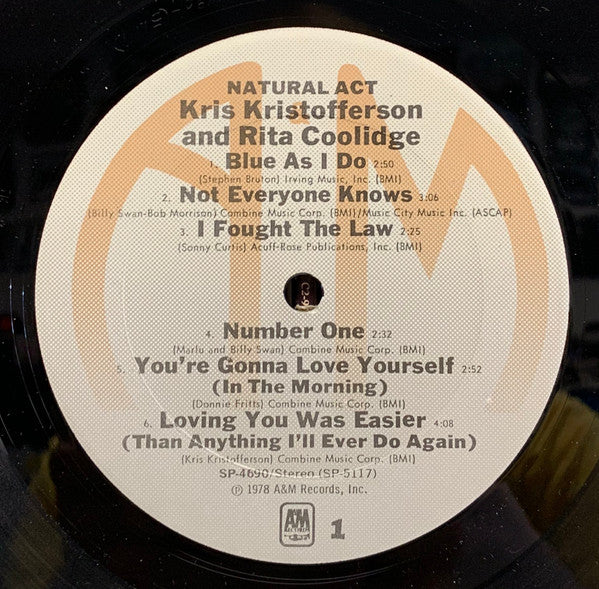 Kris Kristofferson & Rita Coolidge - Natural Act - LP