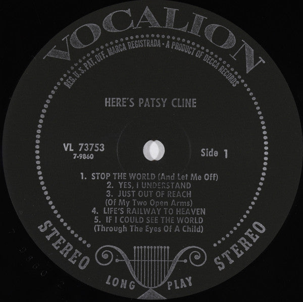 Patsy Cline - Here's Patsy Cline - LP