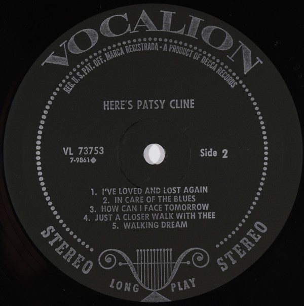 Patsy Cline - Here's Patsy Cline - LP